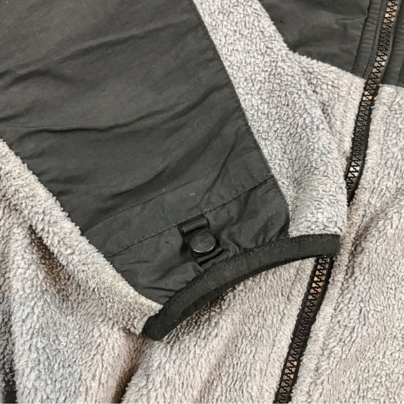 The North Face Men’s Black & Gray Full Zip Mock Neck Sherpa Jacket Zip Pockets L - Picture 6 of 13